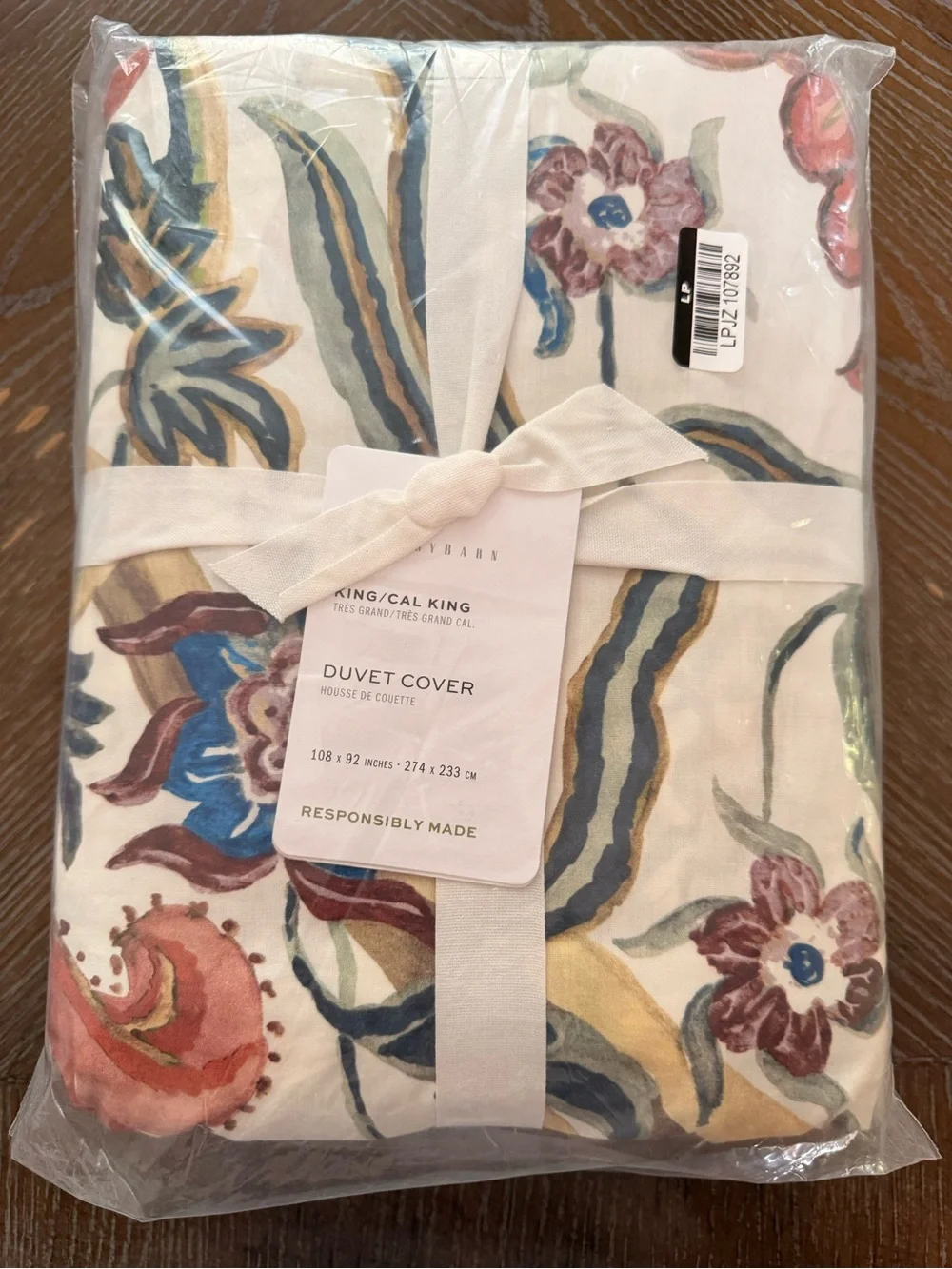 Pottery Barn Eleanor Palempore percale King/Cal King cotton Duvet NEW